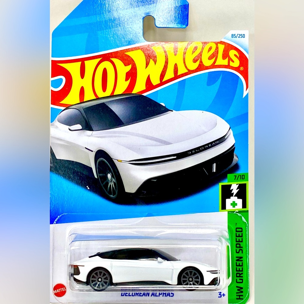 ✅ 🚗 4/$20 🚗 2024 MATTEL HOT WHEELS 7/10 HW GREEN SPEED DELOREAN ALPHAS #85/250